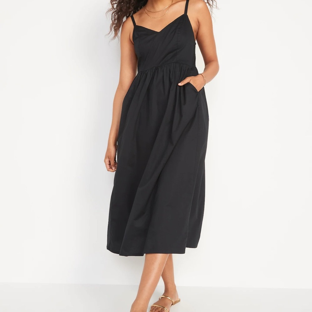 Cami Maxi Swing Dress in Black